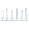 vidaXL Galvanized Steel Bicycle Stand - Floor Bike Rack, Freestanding, Space-Saving, 6-Bike Capacity, Includes Mounting Accessories, Indoor/Outdoor Use, Silver, 64.6"x16.1"x16.5" view 4