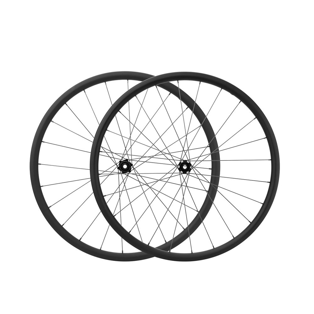Carbon Fibre Road Bikes Wheels 700C Centre Lock Disc Brake Thru Axle 100/142mm Front and Rear Wheelset Ultralight 8/9/10/11 Speed Cassette 24 Holes Spokes (Size : Black_28mm)