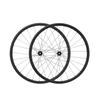 Carbon Fibre Road Bikes Wheels 700C Centre Lock Disc Brake Thru Axle 100/142mm Front and Rear Wheelset Ultralight 8/9/10/11 Speed Cassette 24 Holes Spokes (Size : Black_28mm) view 1