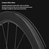Carbon Fibre Road Bikes Wheels 700C Centre Lock Disc Brake Thru Axle 100/142mm Front and Rear Wheelset Ultralight 8/9/10/11 Speed Cassette 24 Holes Spokes (Size : Black_28mm) view 2