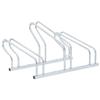 vidaXL Bicycle Stand for 3 Bikes Floor Freestanding Galvanized Steel view 1