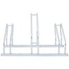 vidaXL Bicycle Stand for 3 Bikes Floor Freestanding Galvanized Steel view 4
