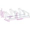 vidaXL Bicycle Stand for 5 Bikes - Floor Mount, Freestanding, Galvanized Steel, Space-Saver with Included Mounting Accessories view 2