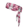 YYHWHJDE Sports Head Tie Made of Cotton Straps for Men & Women Moisture Wicking Athletic for Running, Gym, Working Out Funny Pink Pig Face Pattern, Black view 1