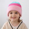 ZIIVIEVS New Children's Knitted Hat Autumn/Winter Warm Stripe Mixed Color Boys and Girls Baby Hair(Purple Mint Rice,S(0-2yearsold)) view 2