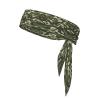 YYHWHJDE Sports Head Tie Made of Cotton Straps for Men & Women Moisture Wicking Athletic for Running, Gym, Working Out Hardwoods Green Camo Pattern, Black view 1