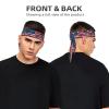 YYHWHJDE Sports Head Tie Made of Cotton Straps for Men & Women Moisture Wicking Athletic for Running, Gym, Working Out American Flag Printing, Black view 2