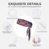 YYHWHJDE Sports Head Tie Made of Cotton Straps for Men & Women Moisture Wicking Athletic for Running, Gym, Working Out American Flag Printing, Black view 3