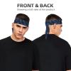YYHWHJDE Sports Head Tie Made of Cotton Straps for Men & Women Moisture Wicking Athletic for Running, Gym, Working Out Dark Blue Marble Printing, Black view 2