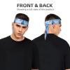 Sports Head Tie Made of Cotton Straps for Men & Women Moisture Wicking Athletic for Running, Gym, Working Out Blue Sailboat Picture view 2