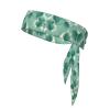 YYHWHJDE Sports Head Tie Made of Cotton Straps for Men & Women Moisture Wicking Athletic for Running, Gym, Working Out Dinosaur Palm Leaf Printing, Black view 1