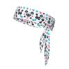 YYHWHJDE Sports Head Tie Made of Cotton Straps for Men & Women Moisture Wicking Athletic for Running, Gym, Working Out Dog Animal Pet Paw Pattern, Black view 1