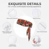 YYHWHJDE Sports Head Tie Made of Cotton Straps for Men & Women Moisture Wicking Athletic for Running, Gym, Working Out Beautiful Hibiscus Flowers Pattern, Black view 3