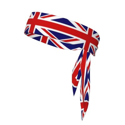 Sports Head Tie Made of Cotton Straps for Men & Women Moisture Wicking Athletic for Running, Gym, Working Out UK Flag Pattern