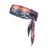 YYHWHJDE Sports Head Tie Made of Cotton Straps for Men & Women Moisture Wicking Athletic for Running, Gym, Working Out Lighthouse Diamond Painting Printing, Black view 1