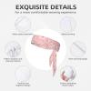 YYHWHJDE Sports Head Tie Made of Cotton Straps for Men & Women Moisture Wicking Athletic for Running, Gym, Working Out Beautiful Pink Flowers Printing, Black view 3