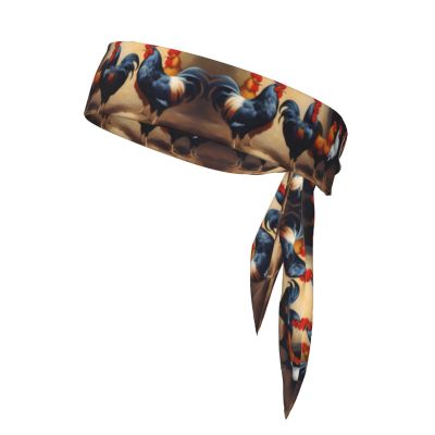 YYHWHJDE Sports Head Tie Made of Cotton Straps for Men & Women Moisture Wicking Athletic for Running, Gym, Working Out Colorful Big Cock Picture, Black