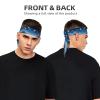YYHWHJDE Sports Head Tie Made of Cotton Straps for Men & Women Moisture Wicking Athletic for Running, Gym, Working Out Blue Starry Sky Picture, Black view 2
