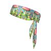 YYHWHJDE Sports Head Tie Made of Cotton Straps for Men & Women Moisture Wicking Athletic for Running, Gym, Working Out Wonderful Little Mushrooms Pattern, Black view 1