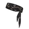 YYHWHJDE Sports Head Tie Made of Cotton Straps for Men & Women Moisture Wicking Athletic for Running, Gym, Working Out Late Night Owl Pattern, Black view 1