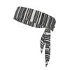YYHWHJDE Sports Head Tie Made of Cotton Straps for Men & Women Moisture Wicking Athletic for Running, Gym, Working Out Black and White Stripes Pattern view 1