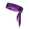 YYHWHJDE Sports Head Tie Made of Cotton Straps for Men & Women Moisture Wicking Athletic for Running, Gym, Working Out Purple Night Pattern, Black view 1
