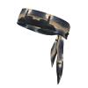 YYHWHJDE Sports Head Tie Made of Cotton Straps for Men & Women Moisture Wicking Athletic for Running, Gym, Working Out Moonlight Lighthouse Pattern, Black view 1