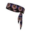 Sports Head Tie Made of Cotton Straps for Men & Women Moisture Wicking Athletic for Running, Gym, Working Out USA Flag Patriotic Eagle Printing view 1