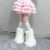 Faux fur furry shoes, cosplay animal paw shoes, plush paw slippers, adult clothing accessories (Size : D_42 yards) view 3