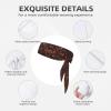 YYHWHJDE Sports Head Tie Made of Cotton Straps for Men & Women Moisture Wicking Athletic for Running, Gym, Working Out Tree Leaf Texture Vein Printing, Black view 3