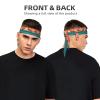 YYHWHJDE Sports Head Tie Made of Cotton Straps for Men & Women Moisture Wicking Athletic for Running, Gym, Working Out Sunset Beach Printing, Black view 2