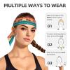YYHWHJDE Sports Head Tie Made of Cotton Straps for Men & Women Moisture Wicking Athletic for Running, Gym, Working Out Sunset Beach Printing, Black view 4