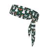 YYHWHJDE Sports Head Tie Made of Cotton Straps for Men & Women Moisture Wicking Athletic for Running, Gym, Working Out Cute White Rabbit Printing, Black view 1