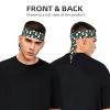 YYHWHJDE Sports Head Tie Made of Cotton Straps for Men & Women Moisture Wicking Athletic for Running, Gym, Working Out Cute White Rabbit Printing, Black view 2