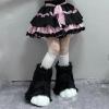 Faux fur furry shoes, cosplay animal paw shoes, plush paw slippers, adult clothing accessories (Size : A_36 yards) view 4