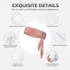 YYHWHJDE Sports Head Tie Made of Cotton Straps for Men & Women Moisture Wicking Athletic for Running, Gym, Working Out Rose Gold Pattern Backgrounds Printing, Black view 3