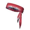YYHWHJDE Sports Head Tie Made of Cotton Straps for Men & Women Moisture Wicking Athletic for Running, Gym, Working Out Red Cherry Snow Mountain Picture, Black view 1