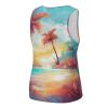 ZHANGXM Tropical Palm-Trees Men's Sleeveless Workout Swim Shirt Quick Dry Athletic Running Gym Muscle Beach Tank Top M view 4
