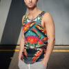 ZHANGXM Graffiti Crab Men's Sleeveless Workout Swim Shirt Quick Dry Athletic Running Gym Muscle Beach Tank Top L view 2