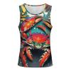 ZHANGXM Graffiti Crab Men's Sleeveless Workout Swim Shirt Quick Dry Athletic Running Gym Muscle Beach Tank Top L view 3