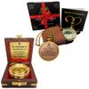 Dream Chaser Compass in Wooden Box & Dad's Pocket Watch Compass in Leaather Case - Unique Gifts for Father's Day, Graduation, and Birthdays - Inspirational Compass Gift Bundle: view 1