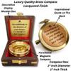 Dream Chaser Compass in Wooden Box & Dad's Pocket Watch Compass in Leaather Case - Unique Gifts for Father's Day, Graduation, and Birthdays - Inspirational Compass Gift Bundle: view 2