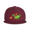 Medieval Fire Breathing Dragon Snapback Hats for Men Baseball Cap Trucker Hat Flat Brim Hats Dark Red view 2