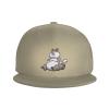 Fat Cartoon Cat Snapback Hats for Men Baseball Cap Trucker Hat Flat Brim Hats Natural view 2
