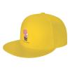 POOEDSO Valentine's Day Vase Snapback Hats for Men Baseball Cap Trucker Hat Flat Brim Hats Yellow view 1