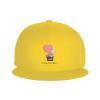 POOEDSO Valentine's Day Vase Snapback Hats for Men Baseball Cap Trucker Hat Flat Brim Hats Yellow view 2