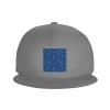 Blueberry Seamless Pattern Snapback Hats for Men Baseball Cap Trucker Hat Flat Brim Hats Gray view 2