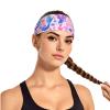 YYHWHJDE Elastic Unisex Sports Headband Moisture Wicking Athletic for Running, Working Out,Outdoor Sports Mermaid Pink Purple Printing, Black view 2
