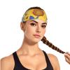 YYHWHJDE Elastic Unisex Sports Headband Moisture Wicking Athletic for Running, Working Out,Outdoor Sports Yellow Sunflowers with Blue Butterflies Printing, Black view 2