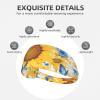YYHWHJDE Elastic Unisex Sports Headband Moisture Wicking Athletic for Running, Working Out,Outdoor Sports Yellow Sunflowers with Blue Butterflies Printing, Black view 3